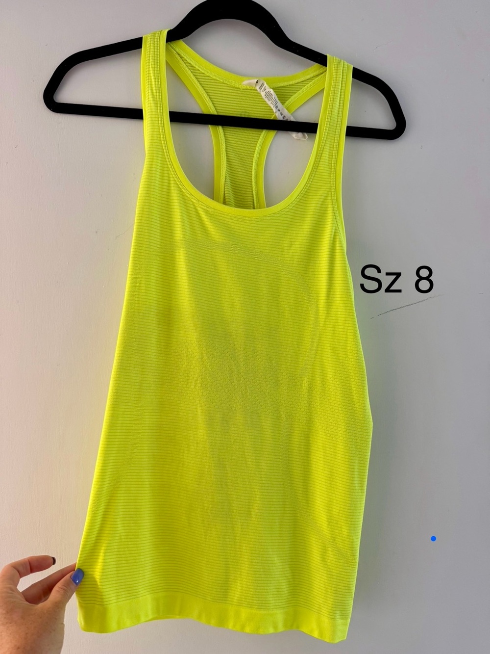Lululemon Swiftly Tech Racerback Tank Neon Yellow Size 8